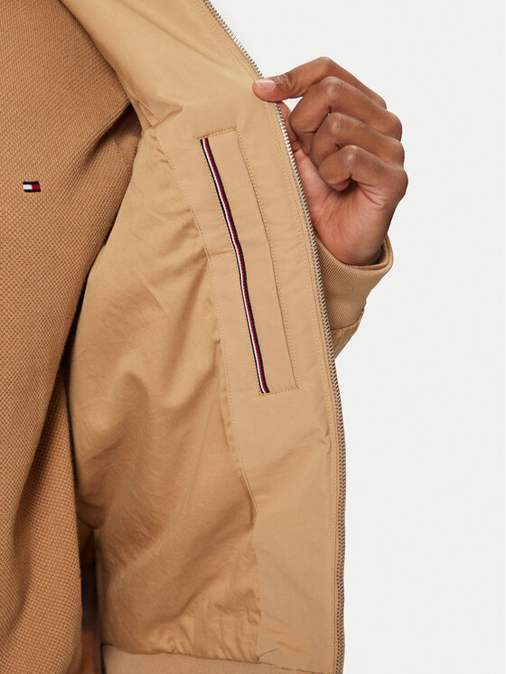 Tommy Hilfiger Tommy Hilfiger Prijelazna jakna Harrington MW0MW37647 Bež Regular Fit