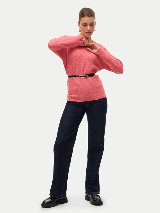 Vero Moda Vero Moda Sweter Doffy 10201022 Różowy Regular Fit