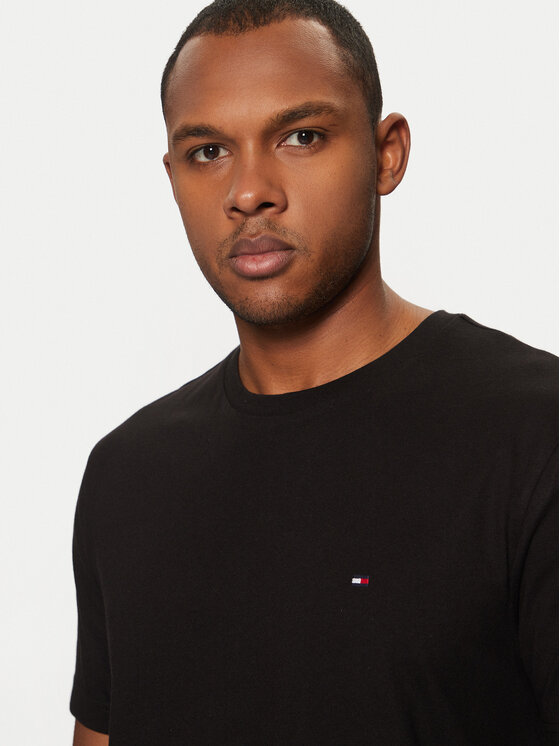 Tommy Hilfiger Tommy Hilfiger Tričko Essential MW0MW37267 Čierna Regular Fit