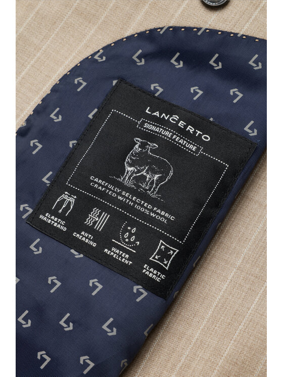 Lancerto Lancerto Garnitur Terrassa GA073126000007 Beżowy Slim Fit