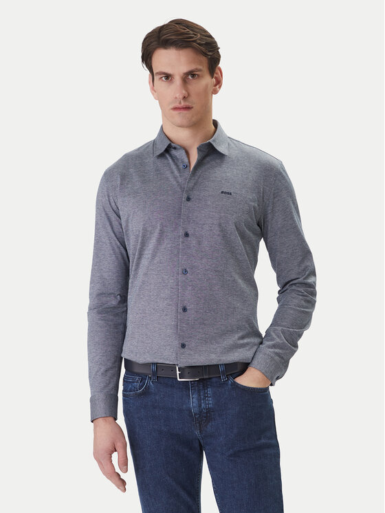 BOSS BOSS Košeľa Mysoft 50519748 Tmavomodrá Slim Fit