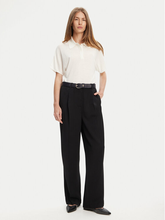 Tommy Hilfiger Tommy Hilfiger Hlače WW0WW46749 Crna Relaxed Fit
