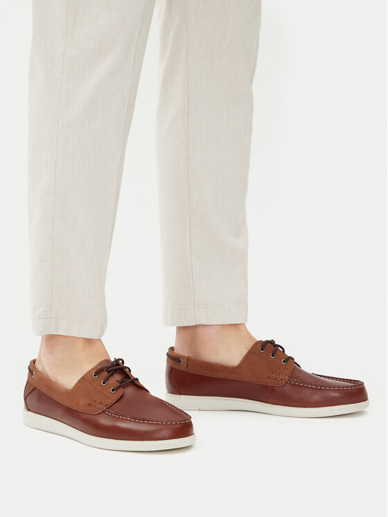 Clarks Clarks Mokasyny Bratton Boat 26181273 Brązowy