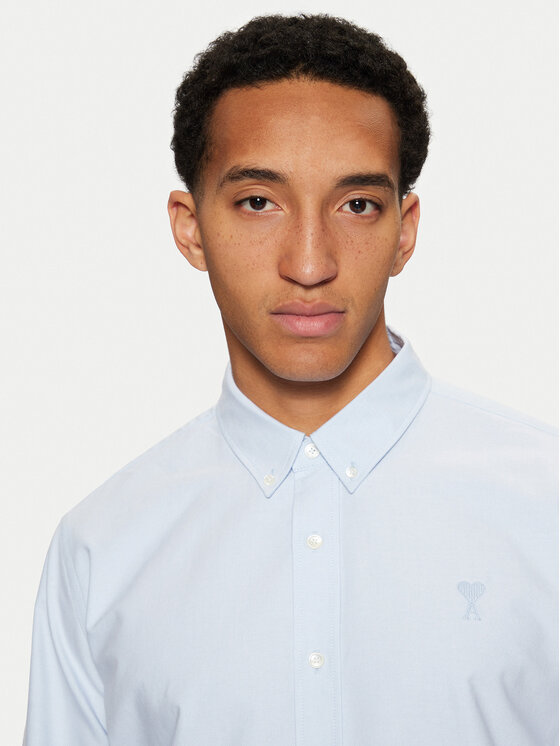 AMI PARIS AMI PARIS Camicia USH060.CO0031 Celeste Regular Fit