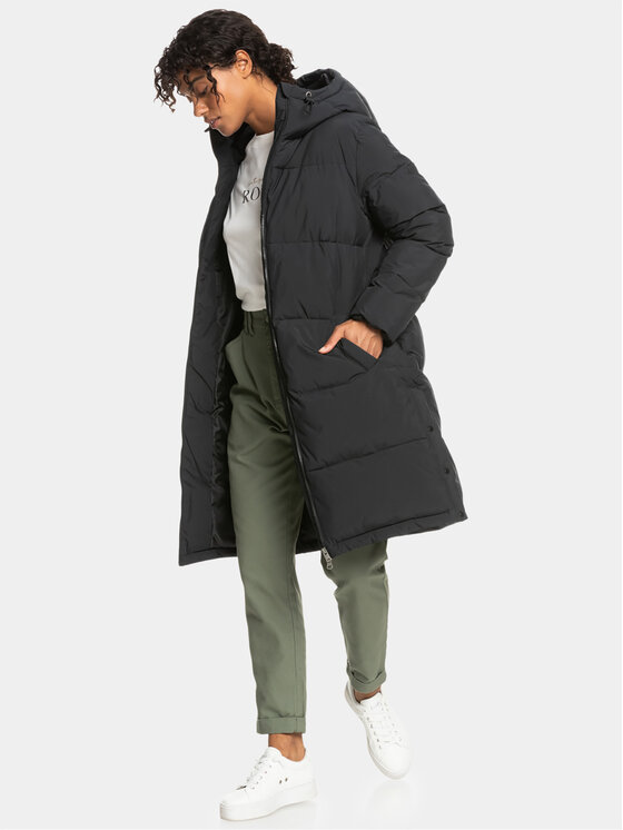 Roxy Roxy Пухено яке Test Of Time Jckt ERJJK03513 Сив Regular Fit