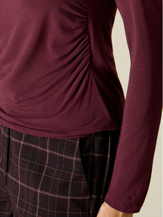 Oltre Oltre Blusa G080J004692N029 Bordeaux Slim Fit