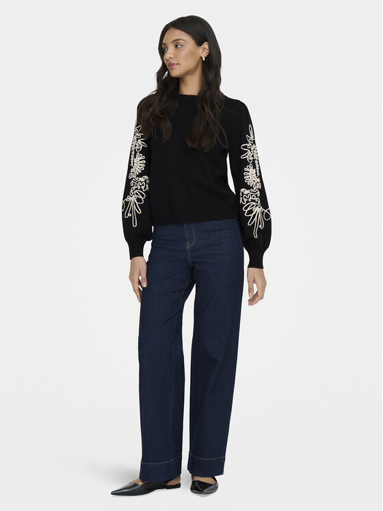 ONLY ONLY Sweter Magnolia 15367757 Czarny Regular Fit