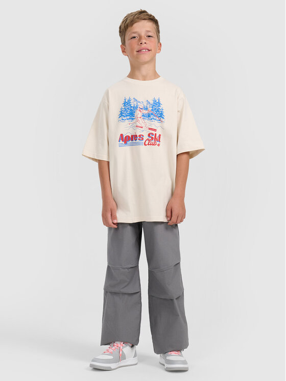 4F 4F T-Shirt APRES SKI Biały Loose Fit