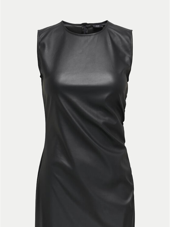 JDY JDY Šaty z imitácie kože Soya 15336927 Čierna Slim Fit