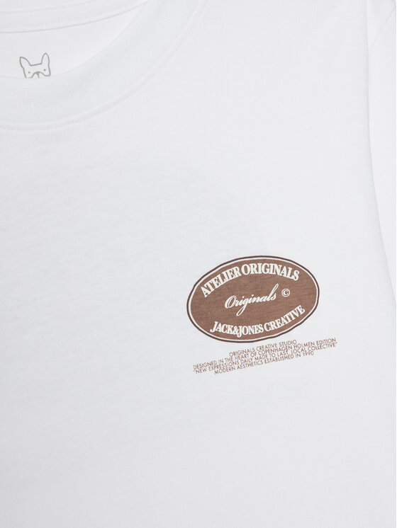 Jack&Jones Junior Jack&Jones Junior T-shirt 12274895 Bijela Relaxed Fit