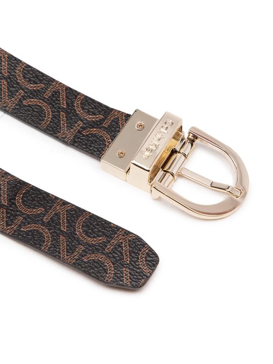 Calvin Klein Calvin Klein Dámsky opasok Ck Must Rd Buckle Rev 2.5Belt K60K609981 Hnedá