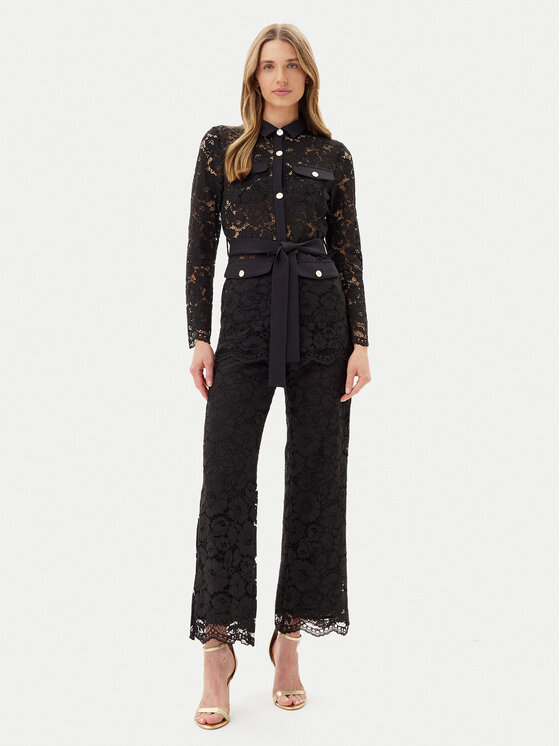 Artigli Artigli Spodnie materiałowe ACPA000739 Czarny Regular Fit