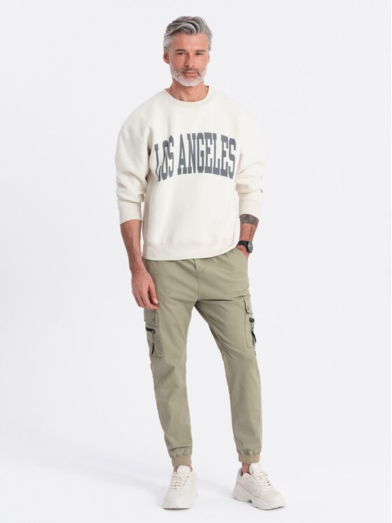 Ombre Ombre Joggery OM-PAJO-0125 Khaki Cargo Fit