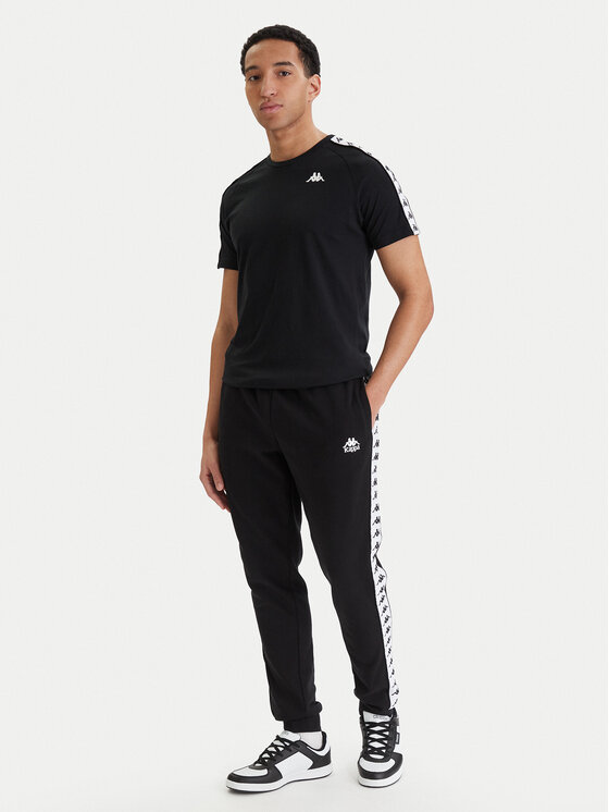 Kappa Kappa Tricou Banda Coen 303UV10 Negru Slim Fit