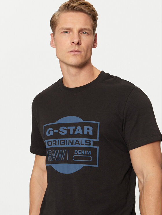 G-Star Raw G-Star Raw T-Shirt Originals D25443-8415 Czarny Regular Fit