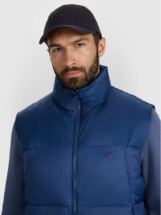 4F 4F Kamizelka 4FWAW25TVJAM229-32S Niebieski Regular Fit