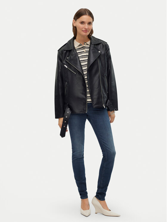 Vero Moda Vero Moda Куртка зі штучної шкіри Ramon 10311337 Чорний Loose Fit