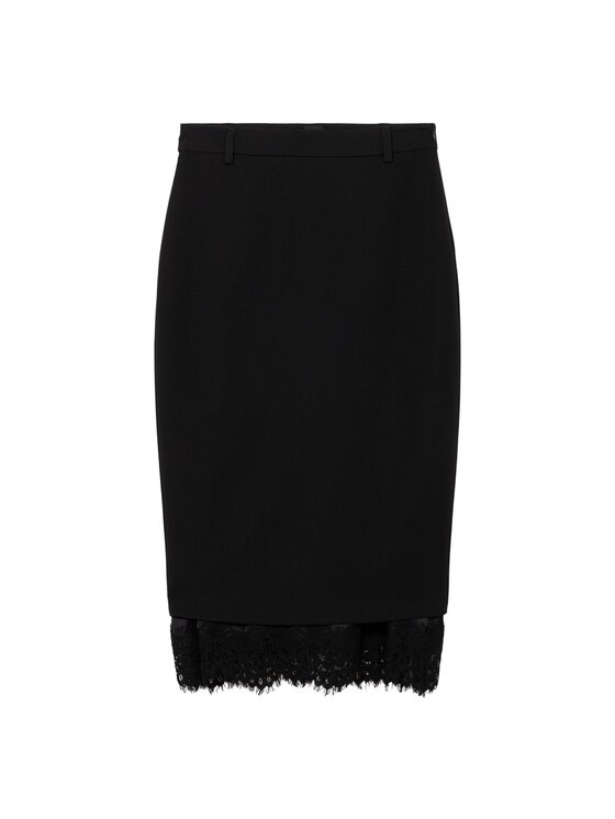 Oltre Oltre Gonna 1021R001578N033 Nero Slim Fit