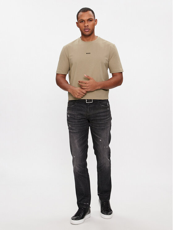 BOSS Boss Marškinėliai Tchup 50473278 Smėlio Relaxed Fit