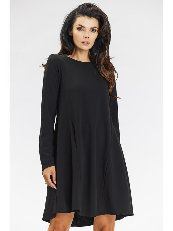 Awama Vestito da giorno A661 Nero Basic Fit