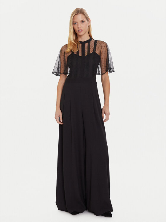 TWINSET TWINSET Salopetă 252TT2340 Negru Wide Leg