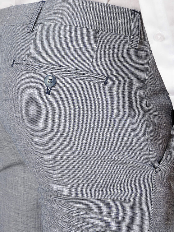 Evenemen Evenemen Spodnie garniturowe OVO BLUE Szary Slim Fit