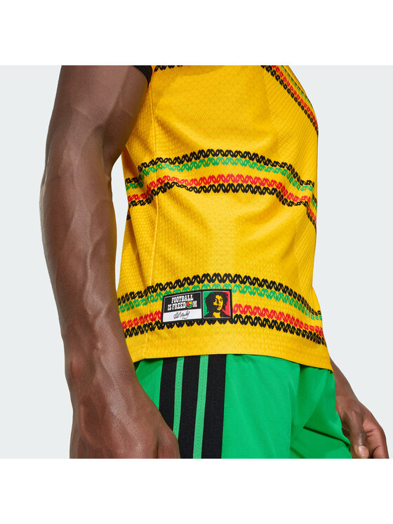adidas adidas Koszulka techniczna Jamaica 26 x Bob Marley Home Authentic Jersey Żółty Slim Fit