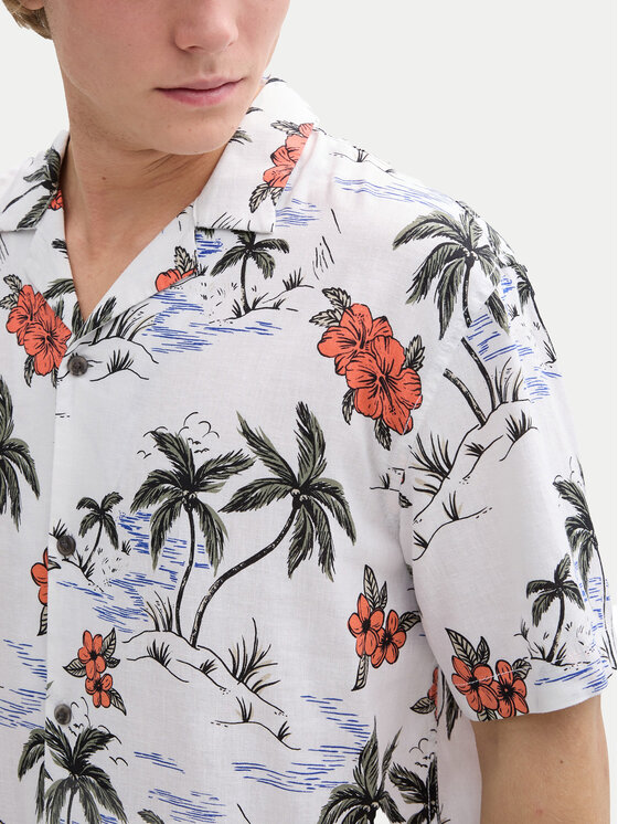 Tom Tailor Denim Tom Tailor Denim Πουκάμισο 1045191 Λευκό Relaxed Fit