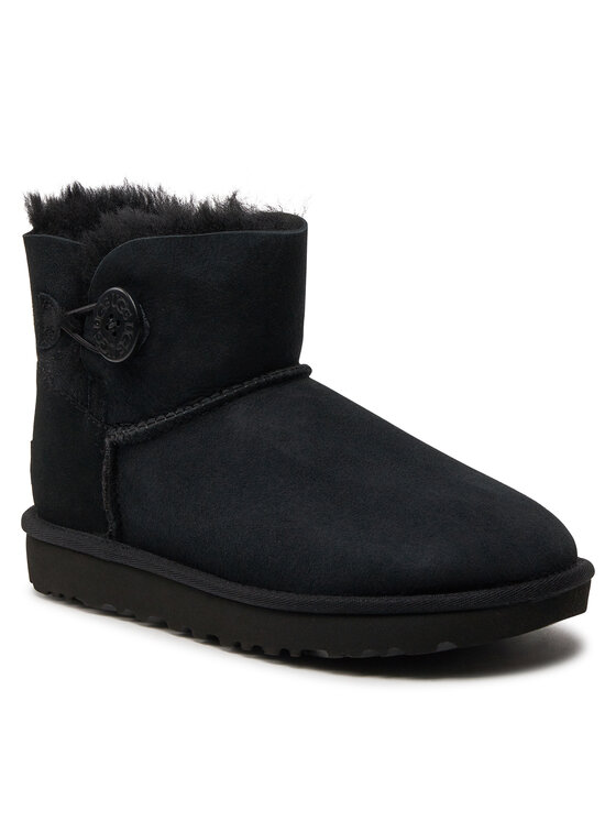 Ugg Ugg Μπότες Χιονιού W Mini Bailey Button II 1016422 Μαύρο