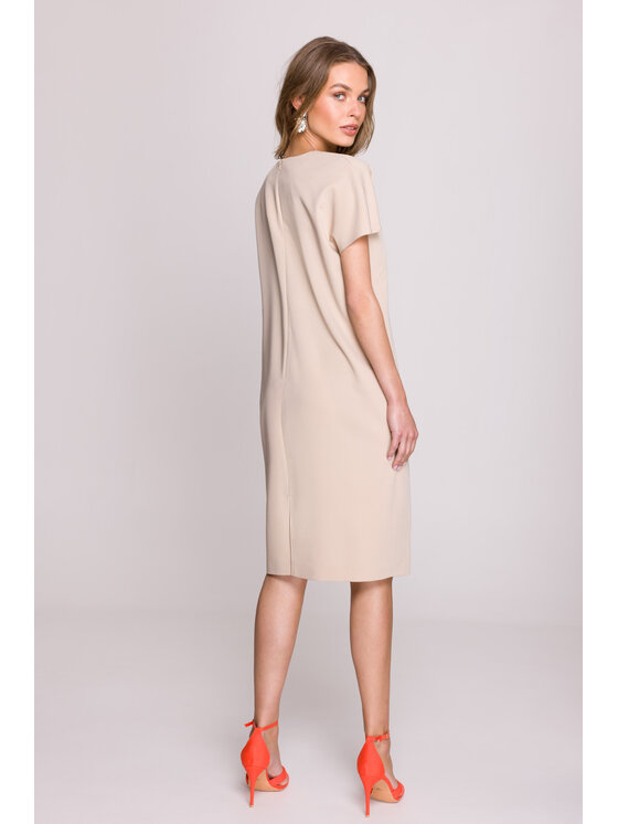 Stylove Stylove Letní šaty S392 Béžová Premium Fit