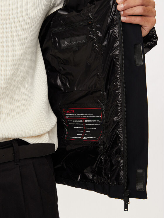 Moose Knuckles Moose Knuckles Пухено яке Adams Peak M34MJ157 Черен Relaxed Fit
