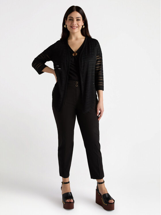 Fiorella Rubino Fiorella Rubino Spodnie materiałowe P949L202112N033 Czarny Regular Fit