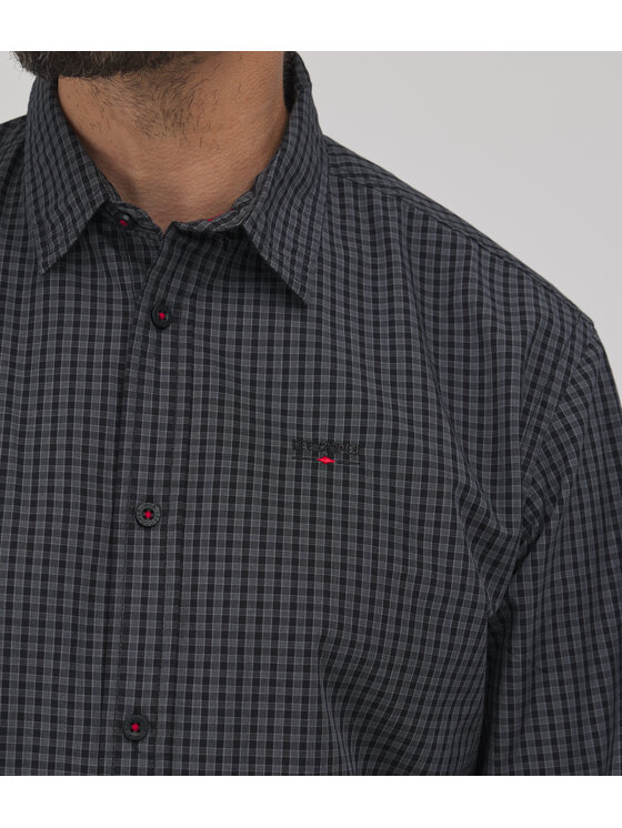 Lee Cooper Lee Cooper Koszula REY Szary ciemny Regular Fit