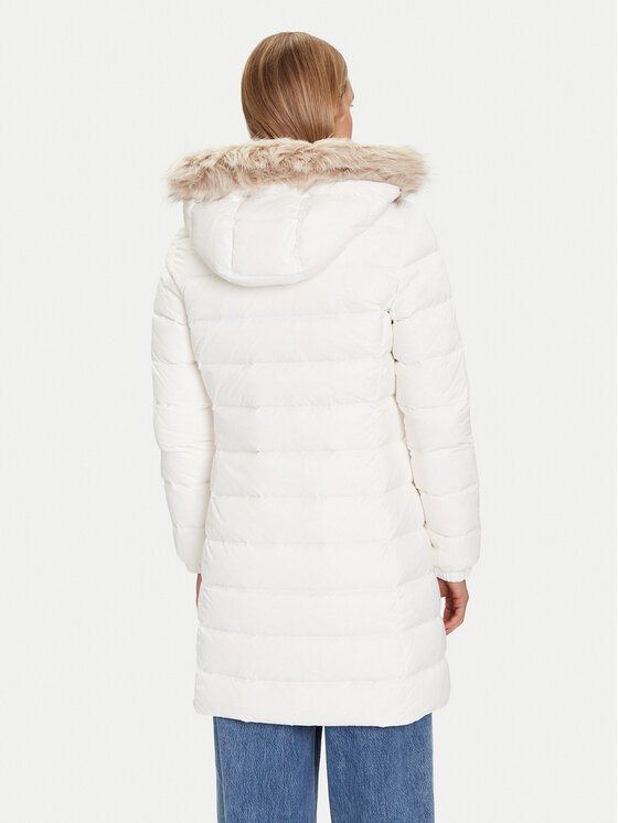 Tommy Jeans Tommy Jeans Wintermantel Essential DW0DW18864 Écru Slim Fit