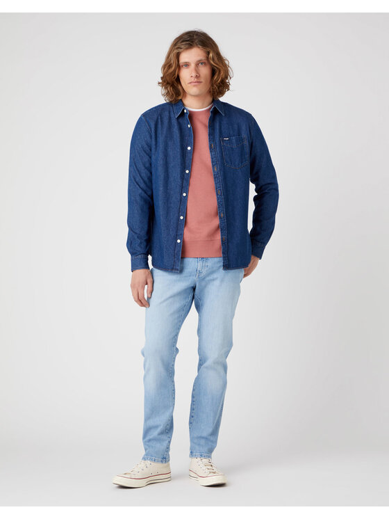Wrangler Wrangler Jeansy TEXAS TAPER Niebieski Slim Fit