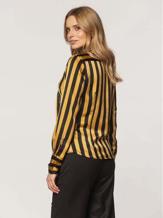 Willsoor Willsoor Koszula 61407 Złoty Regular Fit