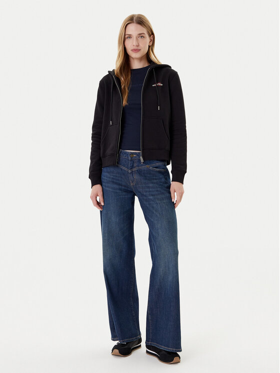 Guess Jeans Guess Jeans Μπλούζα W4YQ13 KC811 Μαύρο Regular Fit