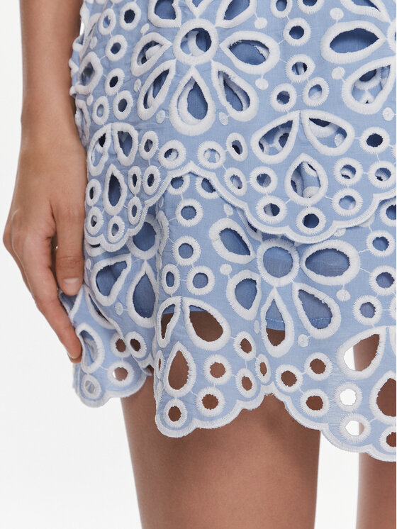 Silvian Heach Silvian Heach Fustă mini Miniskirt GPP24413MG Albastru Regular Fit