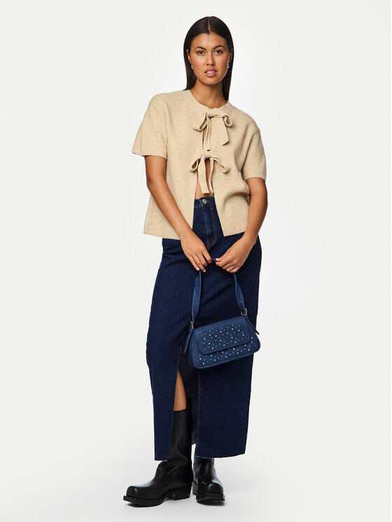 Pieces Pieces Cardigan 17156681 Bej Regular Fit