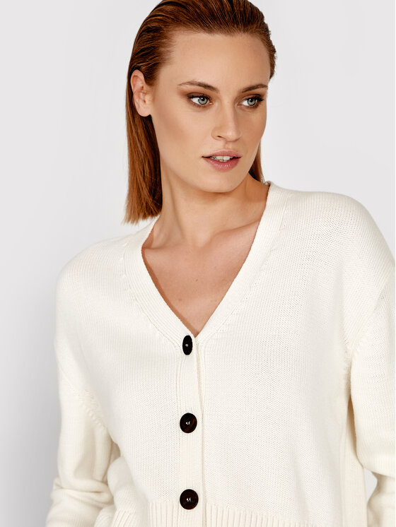 Simple Simple Pletena jopica SWD005 Bež Regular Fit