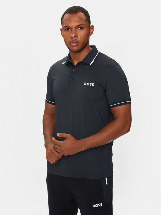 Boss Polo Paul Pro 50506203 Blu scuro Slim Fit, taglia : S