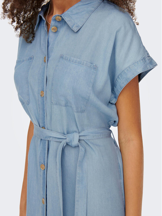 ONLY ONLY Džínsové šaty 15250429 Modrá Loose Fit