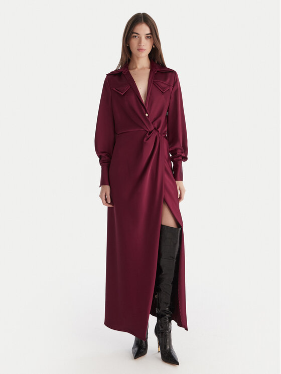 Babylon Babylon Abendkleid ED0764 Dunkelrot Regular Fit