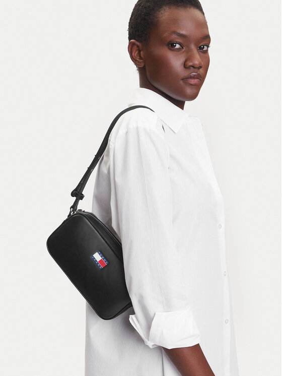 Tommy Jeans Tommy Jeans Handtasche Tjw Ess Must Convertible Camera AW0AW17290 Schwarz