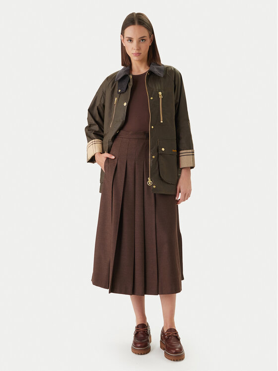 Barbour Barbour Bunda pro přechodné období Argill Wax LWX1532BR51 Hnědá Regular Fit