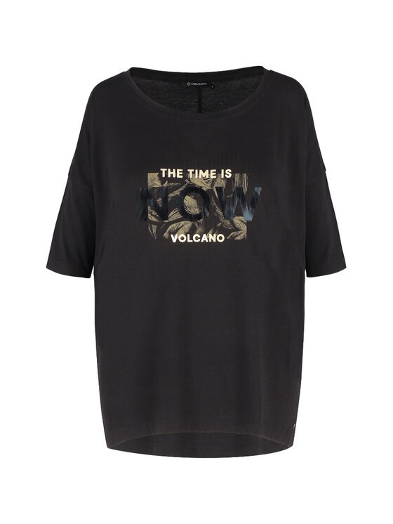 Volcano Volcano T-Shirt T-NOW Czarny Regular Fit