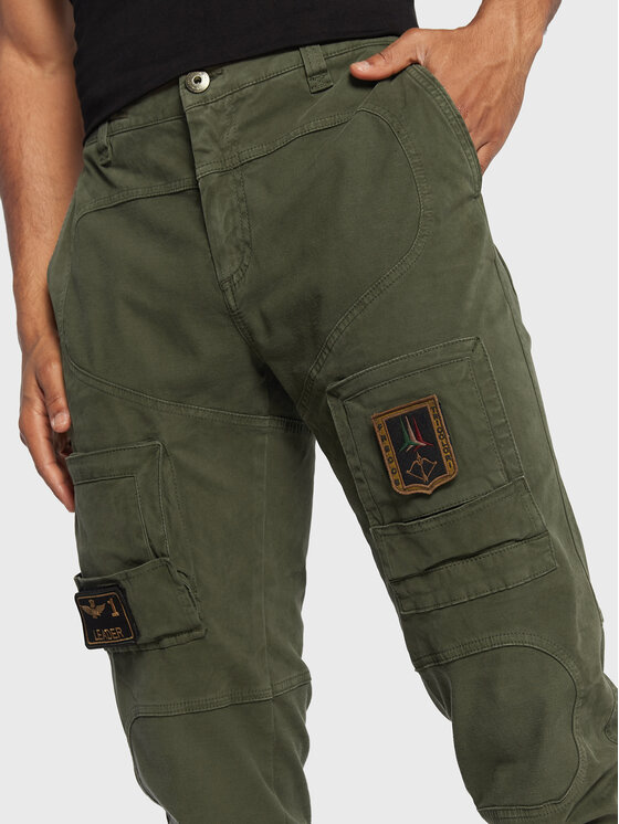 Aeronautica Militare Aeronautica Militare Pantaloni di tessuto 222PA939CT83 Verde Regular Fit