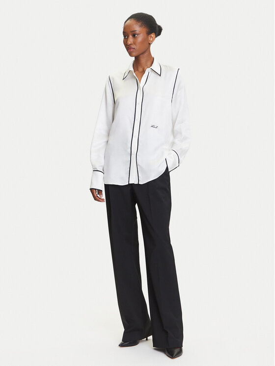 KARL LAGERFELD KARL LAGERFELD Риза A3W11012 Бял Regular Fit