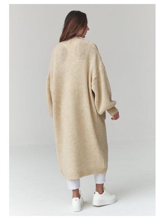Makadamia Makadamia Sweter S172 Beżowy Loose Fit