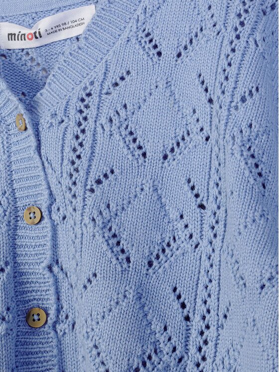 minoti minoti Kardigan 30KNIT100 Błękitny Regular Fit